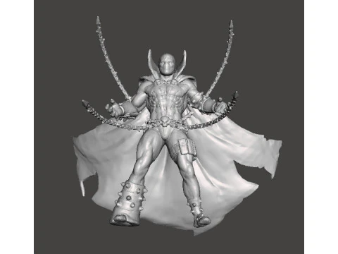 SPAWN CHAIN ATTACK MINIATURE MODEL FOR FANTASY OR SUPERHERO GAMES RPG DND 3D Print Model