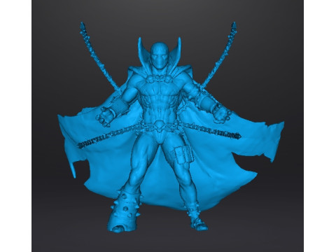 SPAWN CHAIN ATTACK MINIATURE MODEL FOR FANTASY OR SUPERHERO GAMES RPG DND 3D Принт Модель