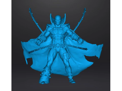 SPAWN CHAIN ATTACK MINIATURE MODEL FOR FANTASY OR SUPERHERO GAMES RPG DND 3D Print Model