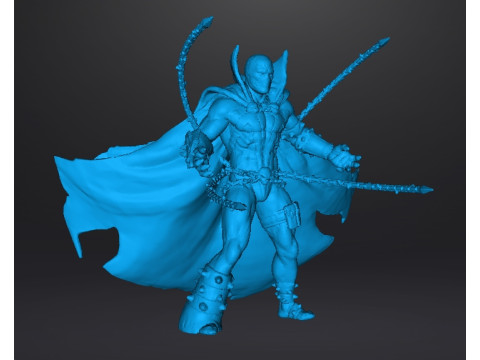 SPAWN CHAIN ATTACK MINIATURE MODEL FOR FANTASY OR SUPERHERO GAMES RPG DND 3D Принт Модель