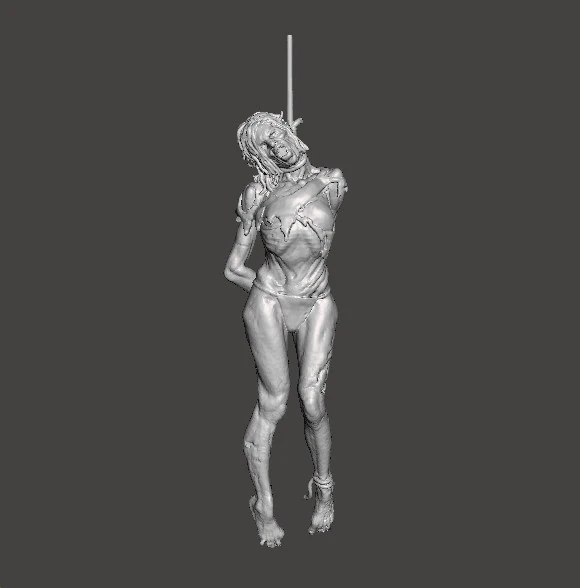 HANGED WITCH HAG MINIATURE MODEL FOR HORROR OR FANTASY GAMES RPG DND 3D Print Model .c4d .max .obj .3ds .fbx .stl .blend 