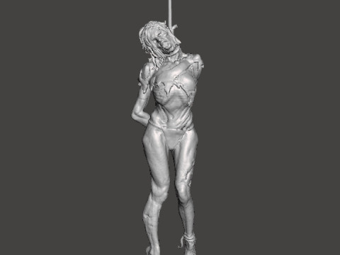 HANGED WITCH HAG MINIATURE MODEL FOR HORROR OR FANTASY GAMES RPG DND 3D Print Model