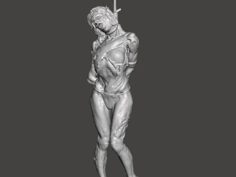 HANGED WITCH HAG MINIATURE MODEL FOR HORROR OR FANTASY GAMES RPG DND 3D Print Model