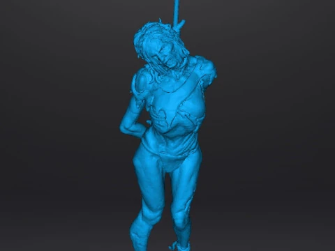 HANGED WITCH HAG MINIATURE MODEL FOR HORROR OR FANTASY GAMES RPG DND 3D Print Model