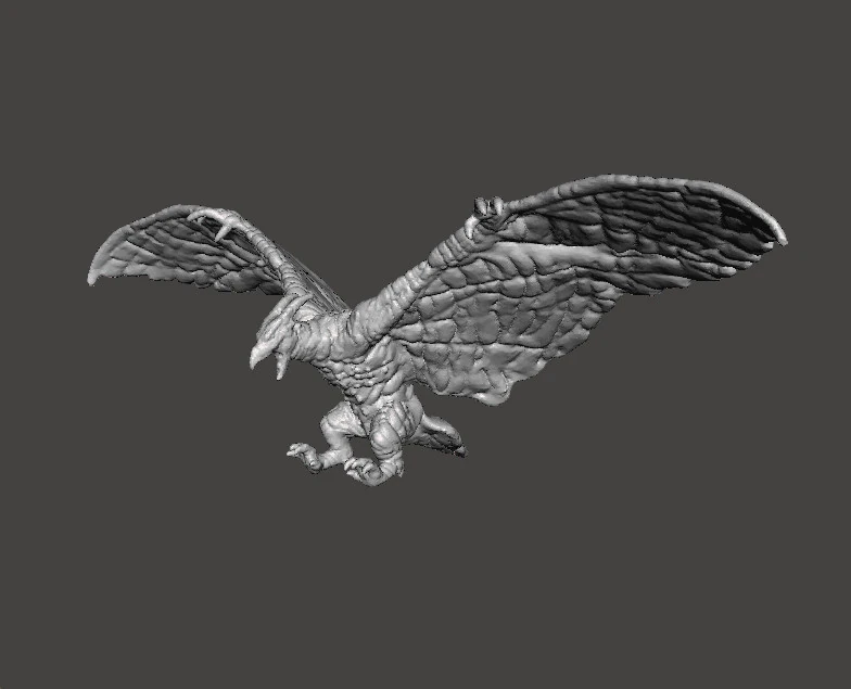 RODAN 2019 MODELO EM MINIATURA DO MONSTRO V&Ocirc;O KAIJU PARA JOGOS DE FANTASIA RPG DND Modelo de Impressão 3D .c4d .max .obj .3ds .fbx .stl .blend 