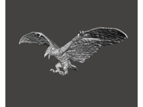 RODAN 2019 FLYING KAIJU MONSTER MINIATURMODELL F&Uuml;R FANTASY-SPIELE RPG DND 3D Druckmodell