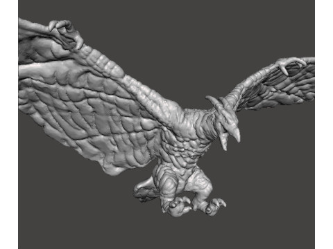 RODAN 2019 FLYING KAIJU MONSTER MINIATURE MODEL FOR FANTASY GAMES RPG DND 3D Baskı Modeli