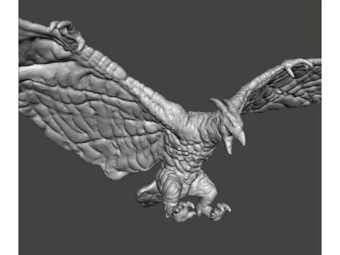 RODAN 2019 MODELO EM MINIATURA DO MONSTRO V&Ocirc;O KAIJU PARA JOGOS DE FANTASIA RPG DND Modelo de Impressão 3D