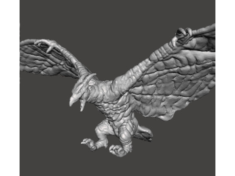 RODAN 2019 FLYING KAIJU MONSTER MINIATURE MODEL FOR FANTASY GAMES RPG DND 3D Baskı Modeli