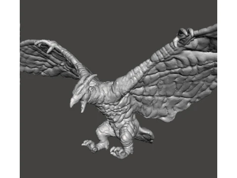 RODAN 2019 MODELO EM MINIATURA DO MONSTRO V&Ocirc;O KAIJU PARA JOGOS DE FANTASIA RPG DND Modelo de Impressão 3D