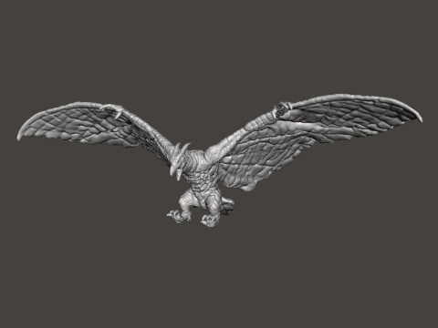 RODAN 2019 FLYING KAIJU MONSTER MINIATURE MODEL FOR FANTASY GAMES RPG DND 3D Baskı Modeli