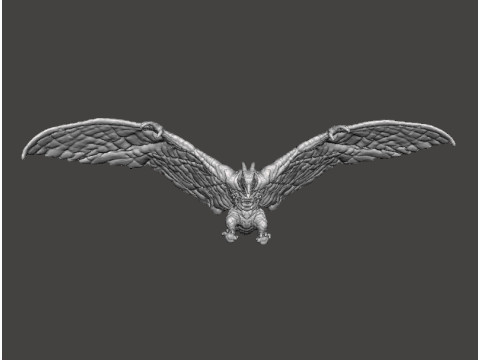 RODAN 2019 FLYING KAIJU MONSTER MINIATURE MODEL FOR FANTASY GAMES RPG DND 3D Baskı Modeli