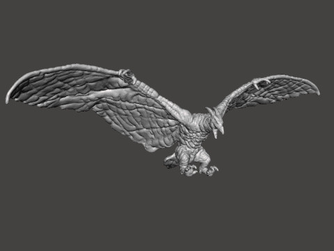 RODAN 2019 FLYING KAIJU MONSTER MINIATURE MODEL FOR FANTASY GAMES RPG DND 3D Baskı Modeli