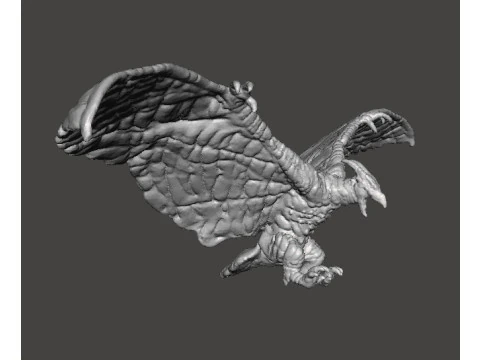 RODAN 2019 MODELO EM MINIATURA DO MONSTRO V&Ocirc;O KAIJU PARA JOGOS DE FANTASIA RPG DND Modelo de Impressão 3D