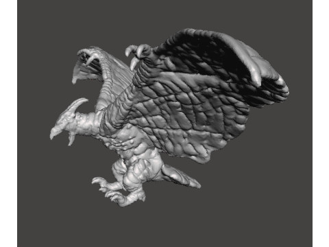 RODAN 2019 FLYING KAIJU MONSTER MINIATURE MODEL FOR FANTASY GAMES RPG DND 3D Baskı Modeli