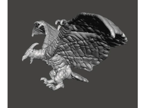 RODAN 2019 MODELO EM MINIATURA DO MONSTRO V&Ocirc;O KAIJU PARA JOGOS DE FANTASIA RPG DND Modelo de Impressão 3D