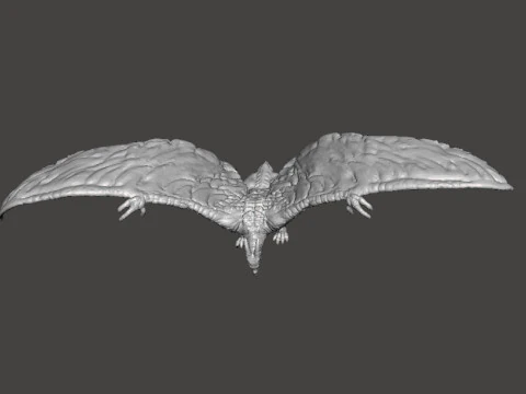 RODAN 2019 MODELO EM MINIATURA DO MONSTRO V&Ocirc;O KAIJU PARA JOGOS DE FANTASIA RPG DND Modelo de Impressão 3D