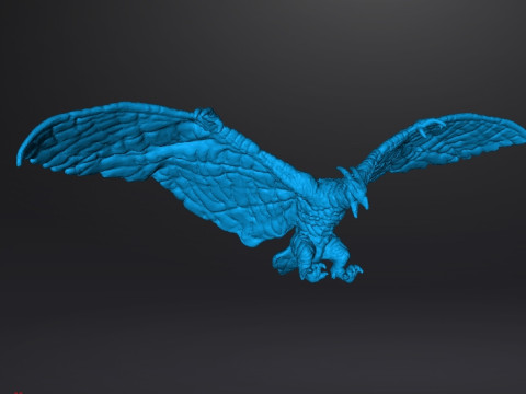 RODAN 2019 FLYING KAIJU MONSTER MINIATURE MODEL FOR FANTASY GAMES RPG DND 3D Baskı Modeli
