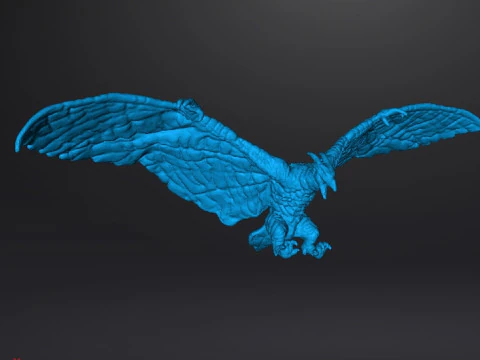 RODAN 2019 MODELO EM MINIATURA DO MONSTRO V&Ocirc;O KAIJU PARA JOGOS DE FANTASIA RPG DND Modelo de Impressão 3D