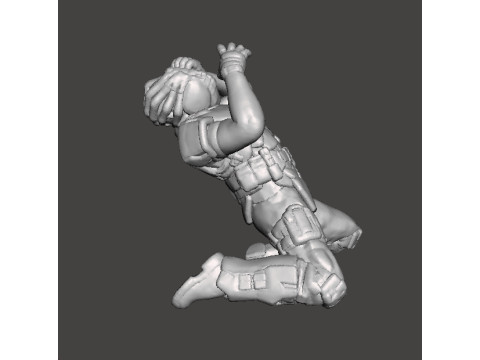 FACEHUGGER VICTIM MINIATURE MODEL FOR SCIFI AND FANTASY GAMES RPG DND 3D 打印模型