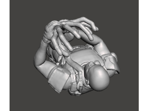 FACEHUGGER ATTACK MINIATURE MODEL FOR SCIFI AND FANTASY GAMES RPG DND Modelo de Impressão 3D
