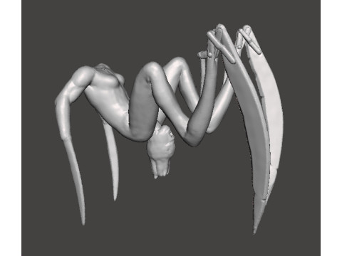 SH FEMALE NEEDLER MINIATURE MODEL HORROR FANTASY OR SCIFI GAMES RPG DND 3D Print Model