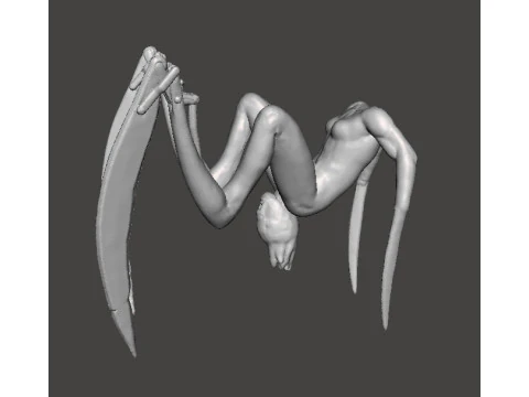 SH FEMALE NEEDLER MINIATURE MODEL HORROR FANTASY OR SCIFI GAMES RPG DND 3D Print Model