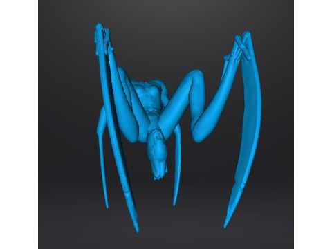 SH FEMALE NEEDLER MINIATURE MODEL HORROR FANTASY OR SCIFI GAMES RPG DND 3D Print Model