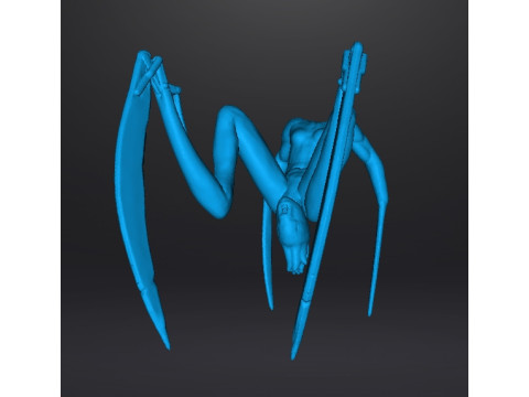 SH FEMALE NEEDLER MINIATURE MODEL HORROR FANTASY OR SCIFI GAMES RPG DND 3D Print Model