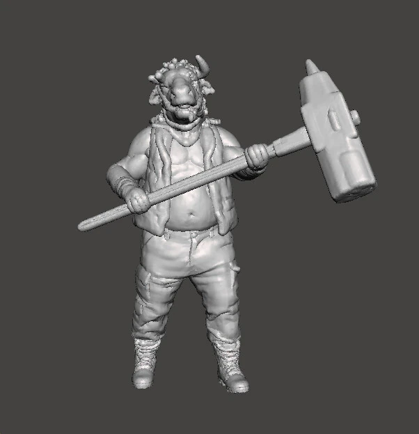 RE4 BRUTE MINIATURE MODEL FOR HORROR OR FANTASY GAMES RPG DND 3D Print Model .c4d .max .obj .3ds .fbx .stl .blend 