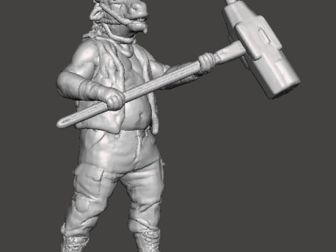 RE4 BRUTE MINIATURE MODEL FOR HORROR OR FANTASY GAMES RPG DND 3D printmodel