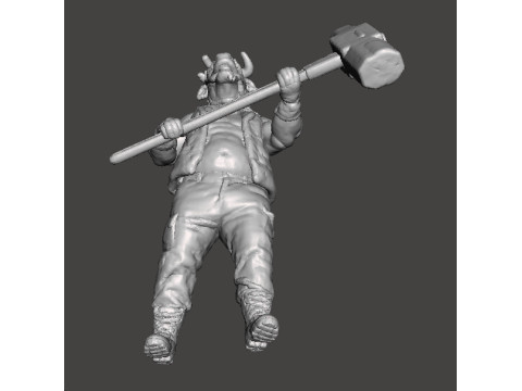 RE4 BRUTE MINIATURE MODEL FOR HORROR OR FANTASY GAMES RPG DND 3D printmodel