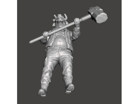 RE4 BRUTE MINIATURE MODEL FOR HORROR OR FANTASY GAMES RPG DND 3D Print Model