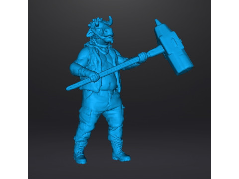 RE4 BRUTE MINIATURE MODEL FOR HORROR OR FANTASY GAMES RPG DND 3D printmodel
