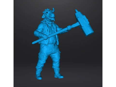 RE4 BRUTE MINIATURE MODEL FOR HORROR OR FANTASY GAMES RPG DND 3D Print Model