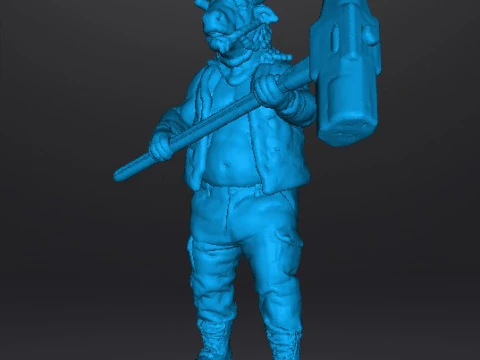 RE4 BRUTE MINIATURE MODEL FOR HORROR OR FANTASY GAMES RPG DND 3D Print Model