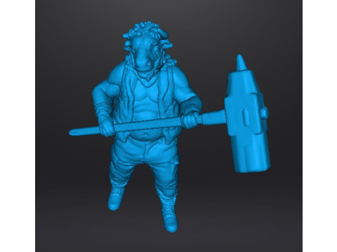 RE4 BRUTE MINIATURE MODEL FOR HORROR OR FANTASY GAMES RPG DND 3D printmodel