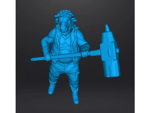 RE4 BRUTE MINIATURE MODEL FOR HORROR OR FANTASY GAMES RPG DND 3D Print Model