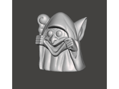 GOBLIN WITCH CHIBI HALLOWEEN VINTAGE FIGURE MODEL STATUE ORNAMENT 3D Print Model