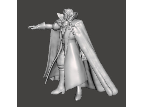 DRACULA VAMPIRE CASTLEVANIA MONSTER MINIATURE MODEL FOR HORROR OR FANTASY GAMES RPG DND 3D Принт Модель