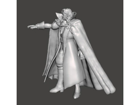 DRACULA VAMPIRE CASTLEVANIA MONSTER MINIATURE MODEL FOR HORROR OR FANTASY GAMES RPG DND 3D Print Model