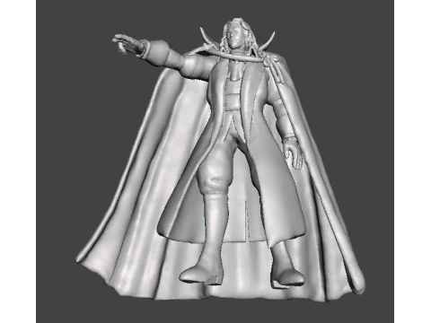 DRACULA VAMPIRE CASTLEVANIA MONSTER MINIATURE MODEL FOR HORROR OR FANTASY GAMES RPG DND 3D Print Model