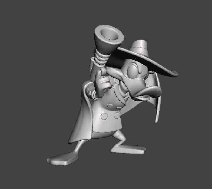 VIGILANTE DARK WING DUCK MINIATURE MODEL FOR FANTASY OR SUPERHERO GAMES RPG DND 3D Print Model .c4d .max .obj .3ds .fbx .stl .blend