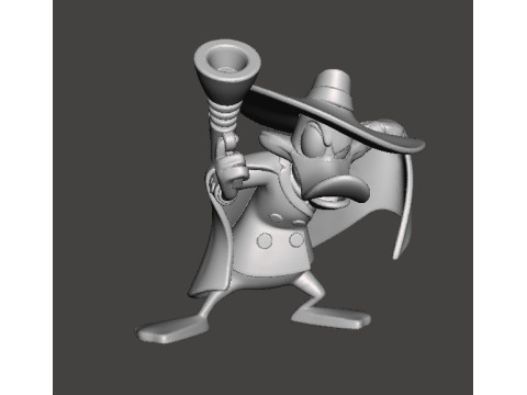 VIGILANTE DARK WING DUCK MINIATURE MODEL FOR FANTASY OR SUPERHERO GAMES RPG DND 3D Print Model