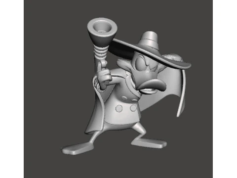 VIGILANTE DARK WING DUCK MINIATURE MODEL FOR FANTASY OR SUPERHERO GAMES RPG DND 3D Print Model