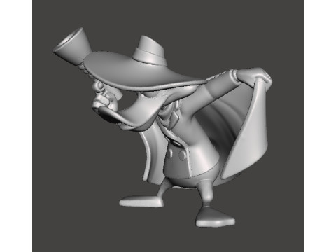 VIGILANTE DARK WING DUCK MINIATURE MODEL FOR FANTASY OR SUPERHERO GAMES RPG DND 3D Print Model
