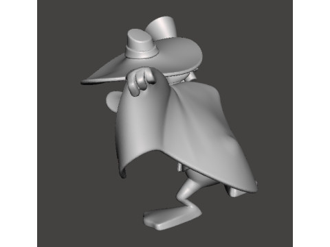 VIGILANTE DARK WING DUCK MINIATURE MODEL FOR FANTASY OR SUPERHERO GAMES RPG DND 3D Print Model