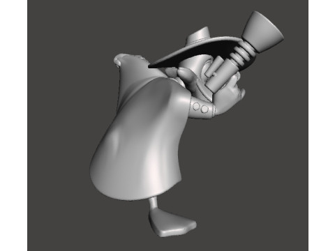 VIGILANTE DARK WING DUCK MINIATURE MODEL FOR FANTASY OR SUPERHERO GAMES RPG DND 3D Print Model