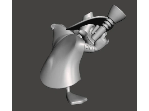 VIGILANTE DARK WING DUCK MINIATURE MODEL FOR FANTASY OR SUPERHERO GAMES RPG DND 3D Print Model