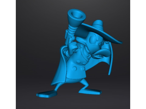 VIGILANTE DARK WING DUCK MINIATURE MODEL FOR FANTASY OR SUPERHERO GAMES RPG DND 3D Print Model